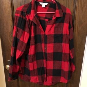 Buffalo plaid flannel button up